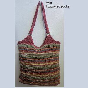 The Sak, Hobo Woven Crochet Colorful Rainbow Hippie Bohemian Bag